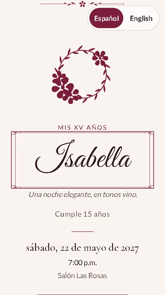 Flores vino